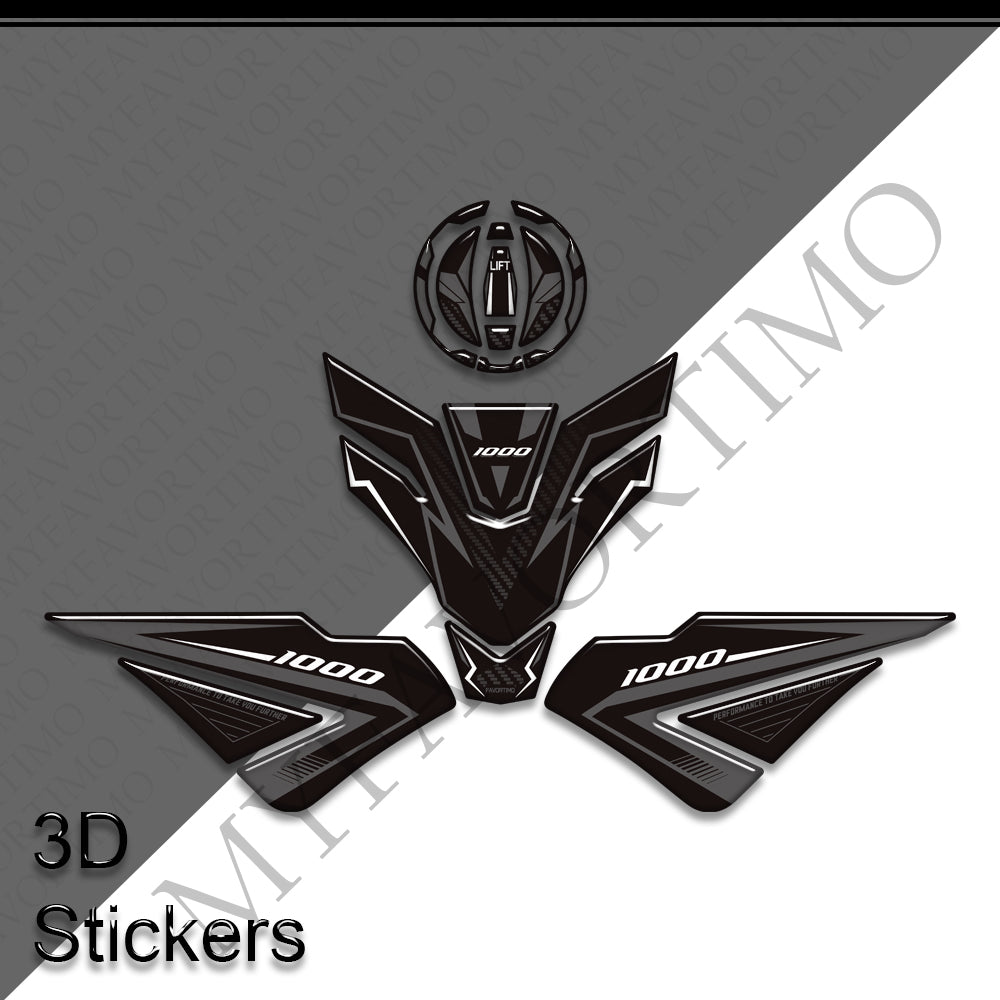 Kawasaki Ninja 1000SX 1000SX SE | Tank Pad Knee Grip 3D Stickers