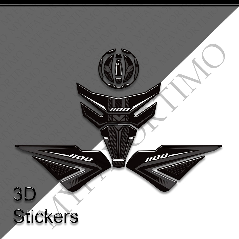 Kawasaki Ninja 1100SX 1100SX SE | Tank Pad Knee Grip 3D Stickers