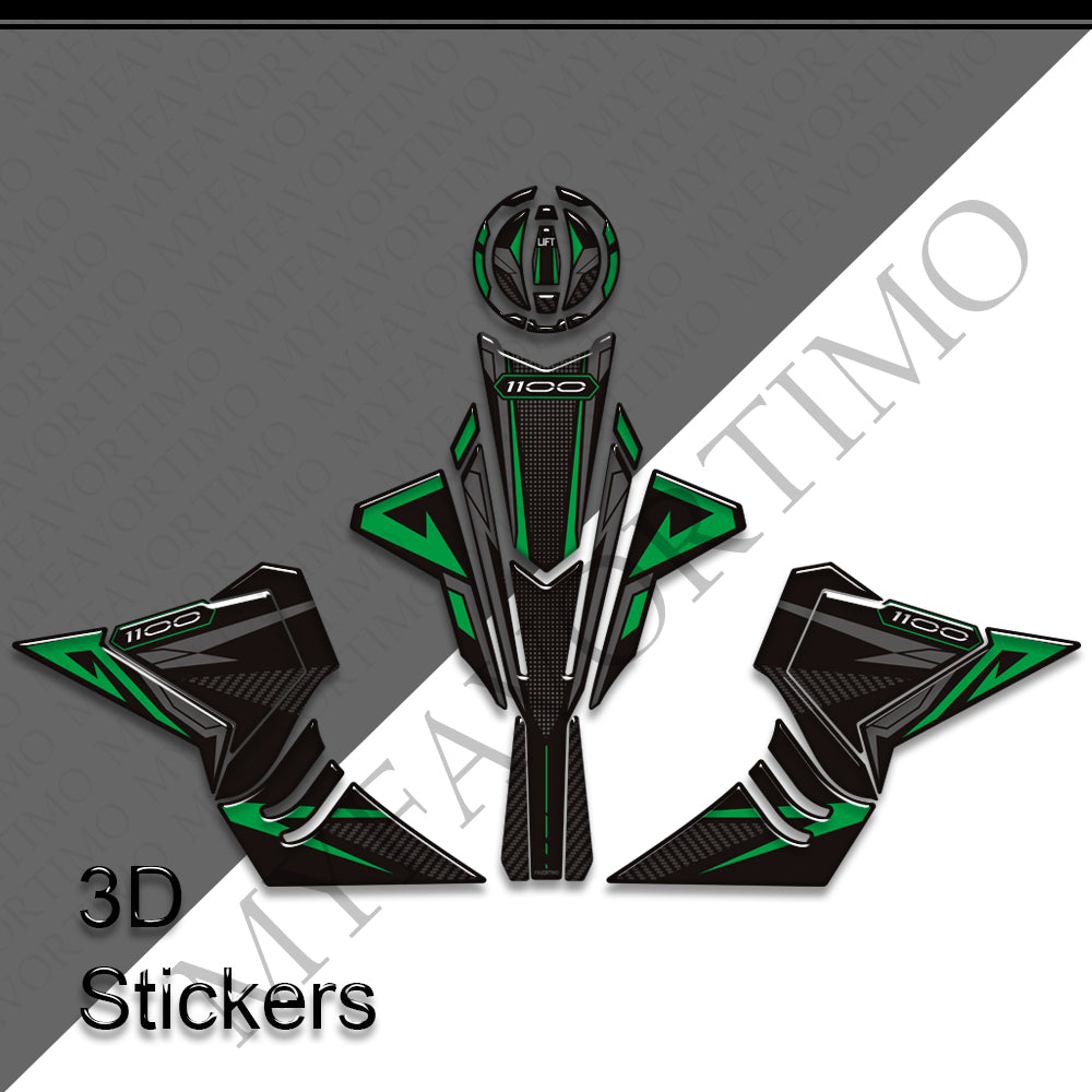 Kawasaki Z1100 Z1100SE | Tank Pad Knee Grip 3D Stickers decals