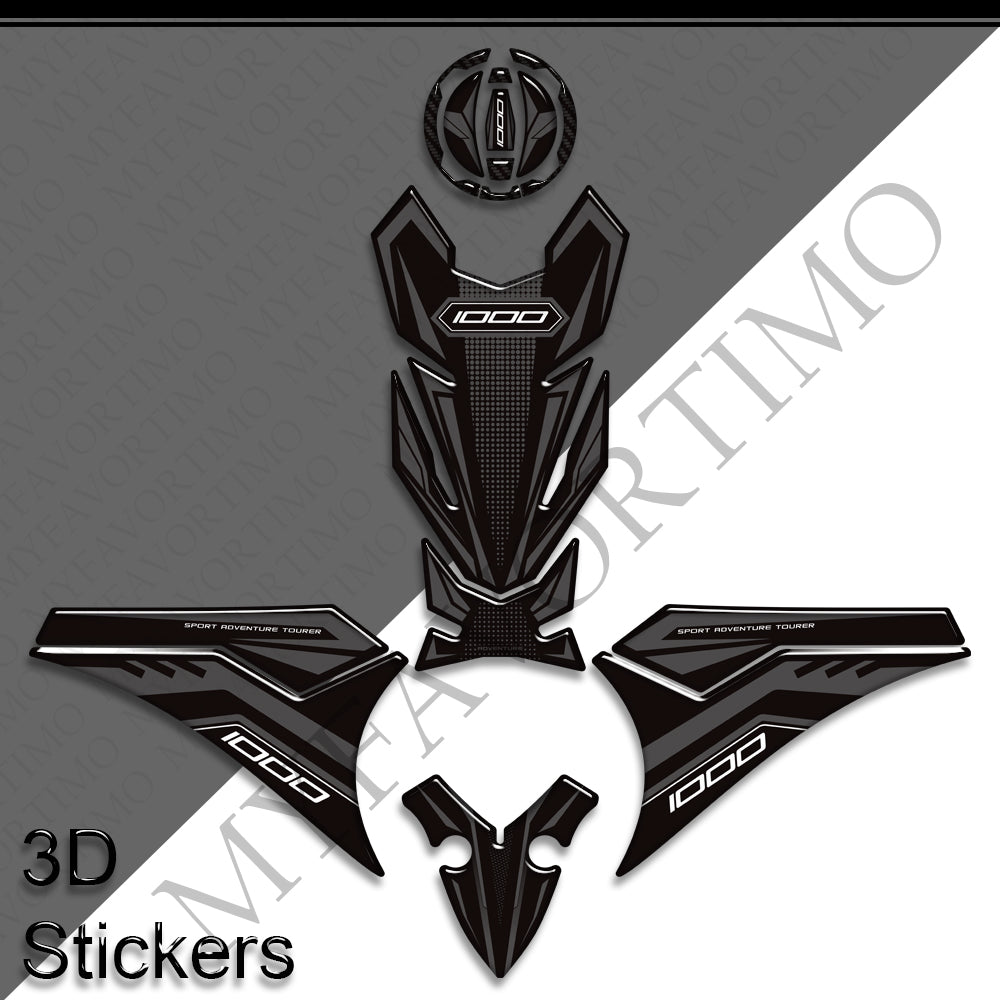 Kawasaki Versys 1000 / 1100 SE / LT / Sport | 3D Epoxy Tank Pad Stickers & Decals