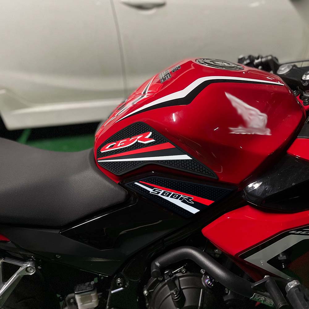 Honda CBR400R CBR500R Rubber Anti-Slip Tank Pad Kit 2019-2023 丨 Center Pad and Side Grips