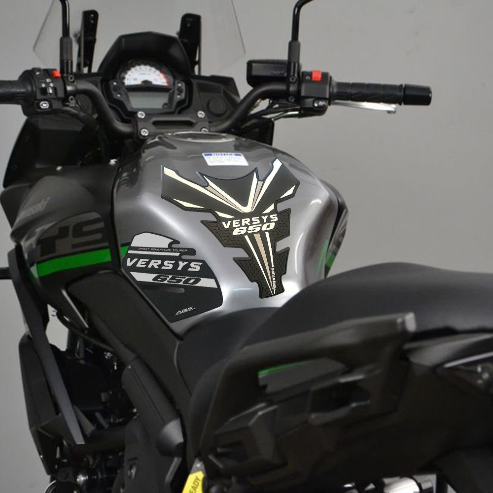 Kawasaki Versys 650 LT Rubber Anti-Slip Tank Pad Kit 丨 Center Pad and Side Grips