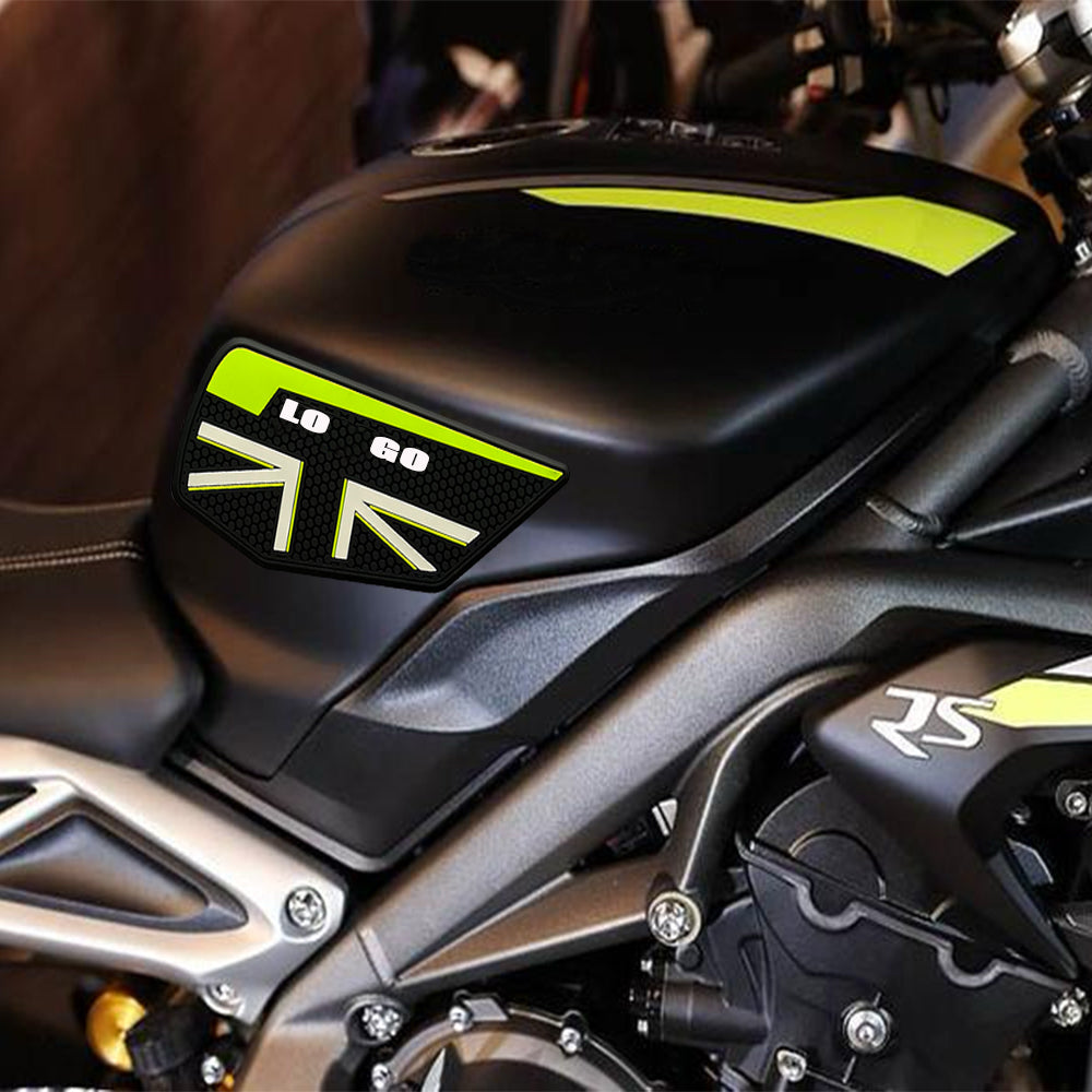 Triumph Street Triple 765 Rubber Anti-Slip Tank Pad Kit 2020-2022 丨 Center Pad and Side Grips
