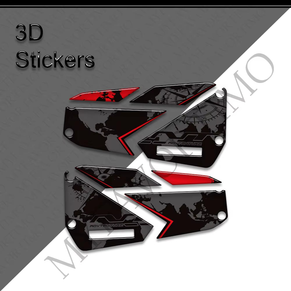 Honda NT1100 NT1100 DCT 3D Epoxy Side Pannier Decals Kit 2022-2026 丨 Black Red White
