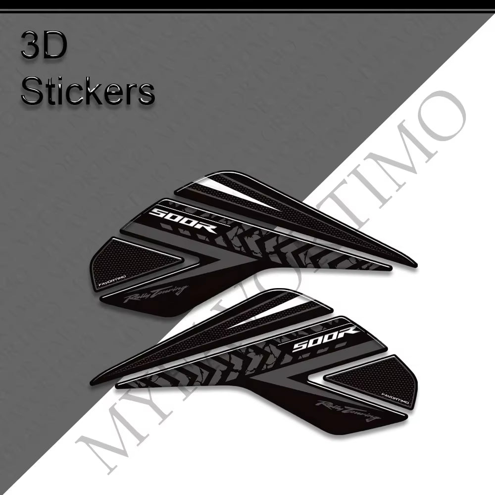 Honda CBR500R 3D Epoxy Tank Side Decals Kit 2024 丨 Black and Red