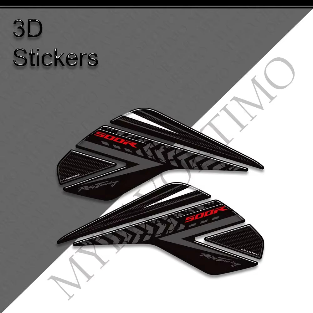 Honda CBR500R 3D Epoxy Tank Side Decals Kit 2024 丨 Black and Red