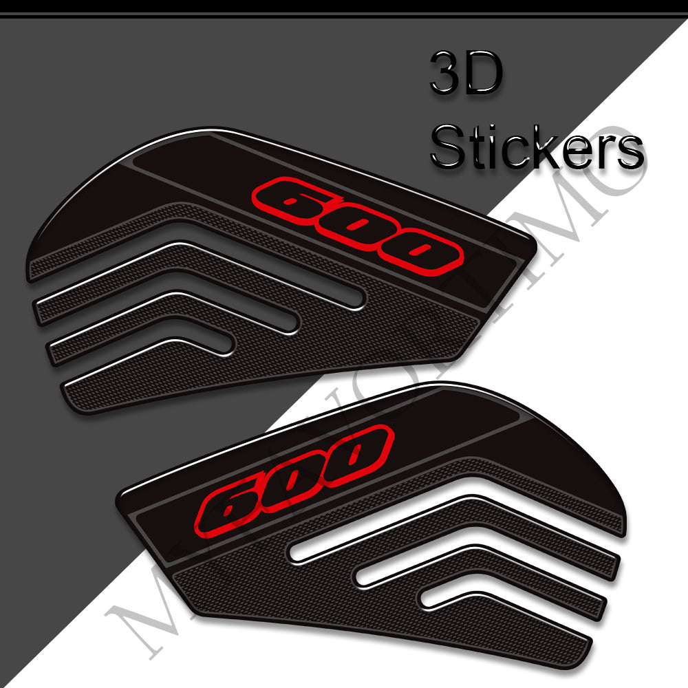 Suzuki GSX-R600 3D Epoxy Tank Side Decals Kit 2011-2026 丨 Black and White