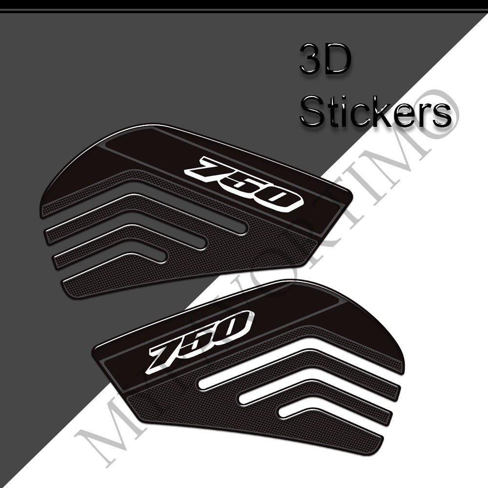 Suzuki GSX-R750 3D Epoxy Tank Side Decals Kit 2011-2026 丨 Black and White
