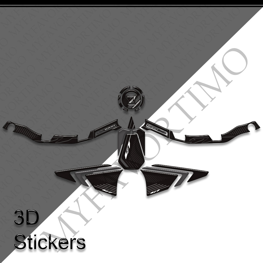 Honda CB1000GT 3D Epoxy Tank and Handguard Decals Kit 2026 丨 Fuel Cap and Full Set Stickers