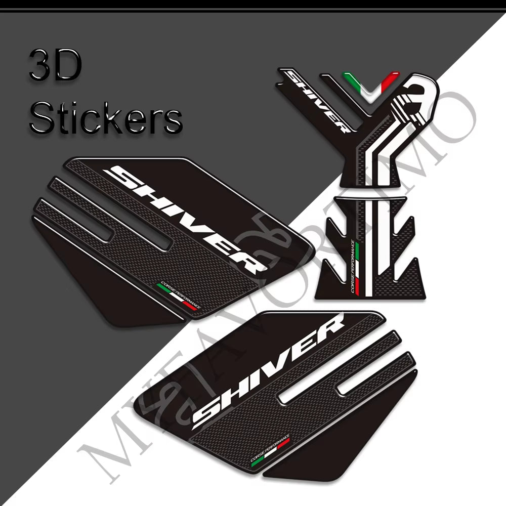 Aprilia SL 750 SL 900 Shiver 3D Epoxy Tank Decals Kit 2007-2019 丨 Center and Side Stickers