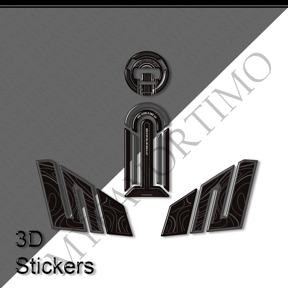 BMW R12GS R 12 G/S 3D Epoxy Tank Decals Kit 2025-2026 丨 Fuel Cap and Side Stickers