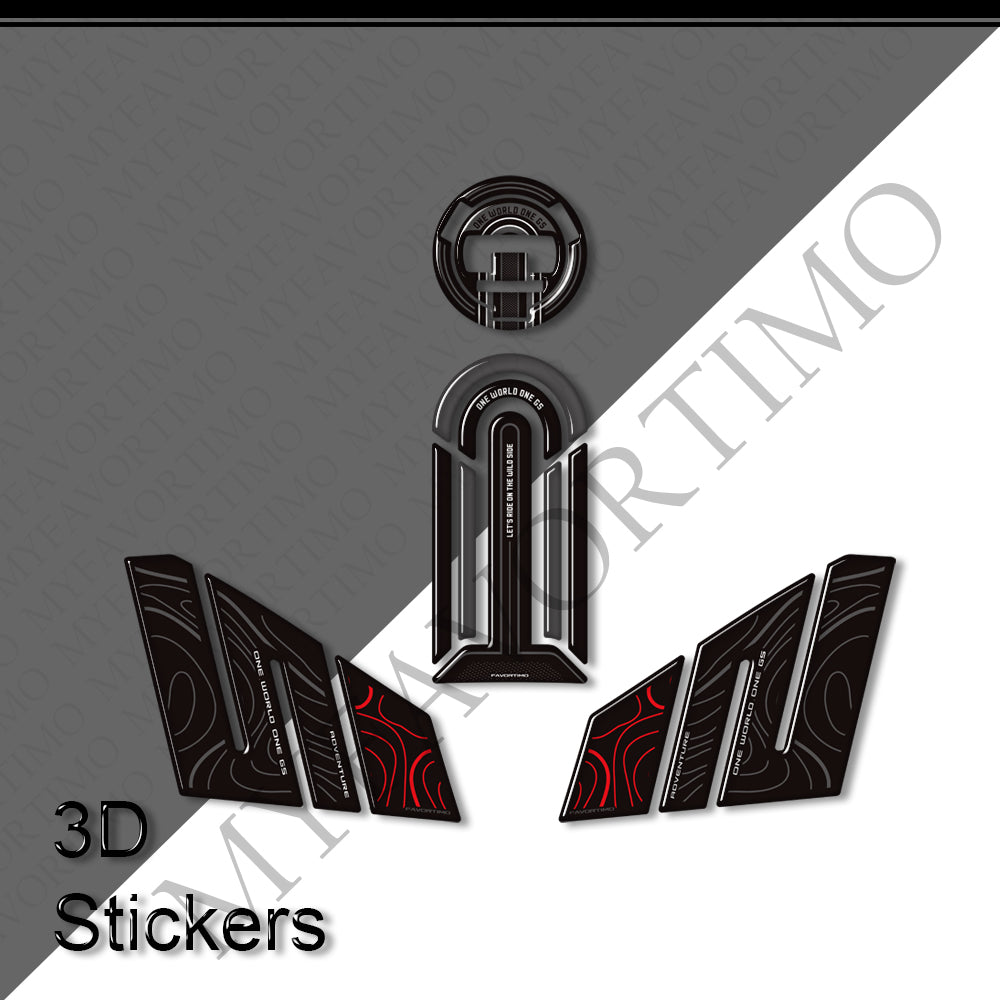 BMW R12GS R 12 G/S 3D Epoxy Tank Decals Kit 2025-2026 丨 Fuel Cap and Side Stickers