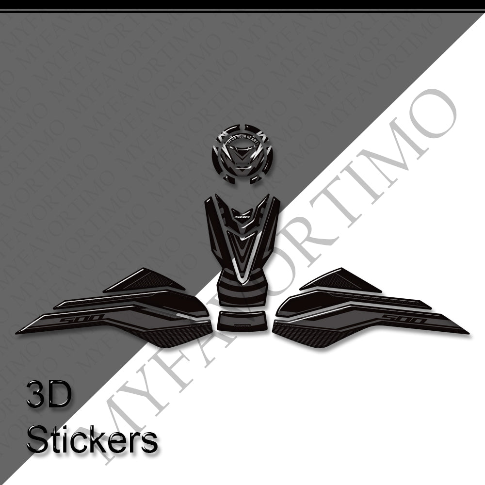 Honda CB500 Hornet CB500F CBR500R 3D Epoxy Tank Decals Kit 丨 Fuel Cap and Side Stickers