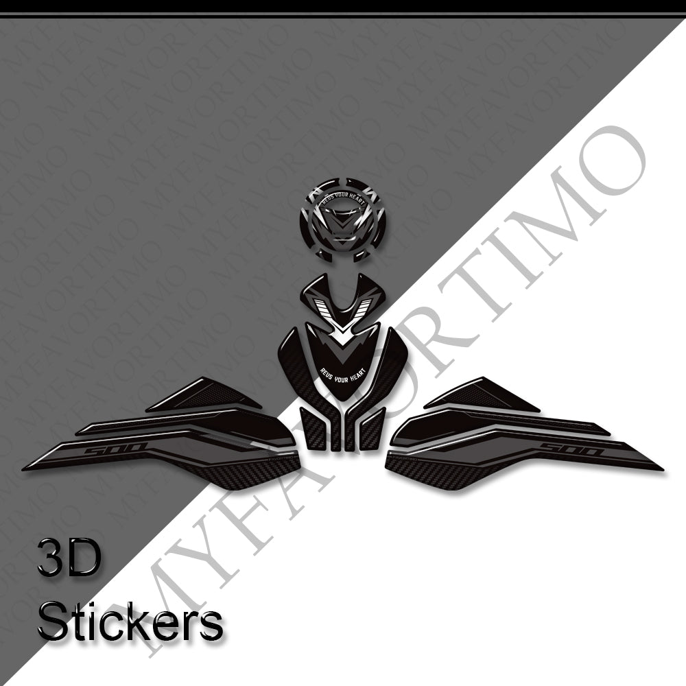 Honda CB500 Hornet CB500F CBR500R 3D Epoxy Tank Decals Kit 丨 Fuel Cap and Side Stickers