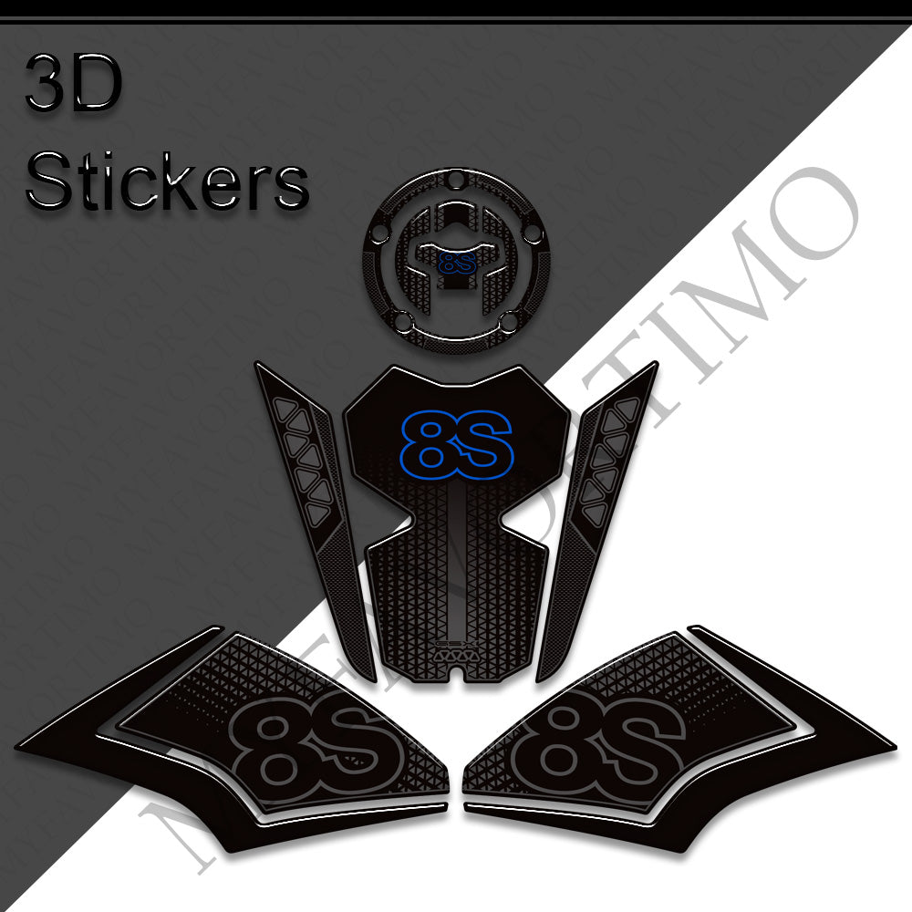 Suzuki GSX-8S 3D Epoxy Tank Decals Kit 2023-2024 丨 Fuel Cap and Side Stickers