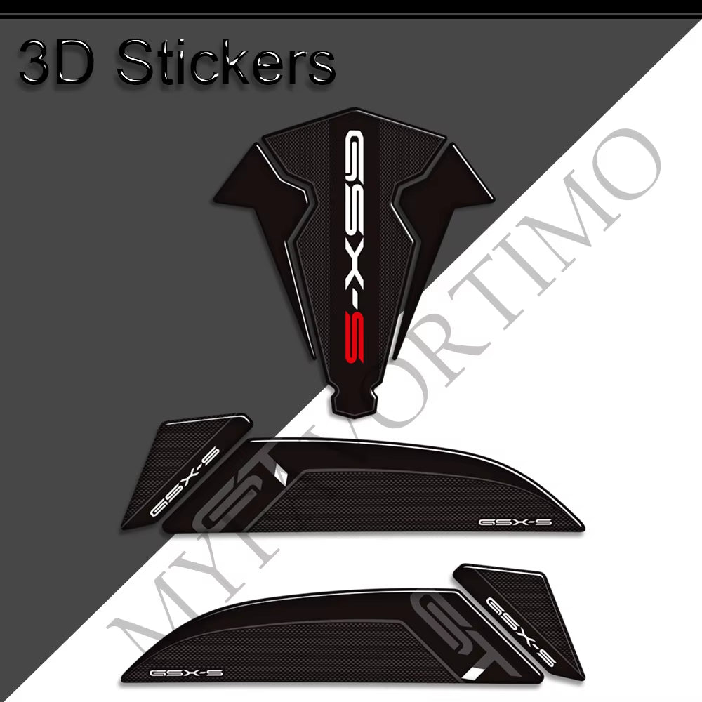 Suzuki GSX-S1000GT GSX-S1000 3D Epoxy Tank Decals Kit 2022-2025 丨 Center and Side Stickers