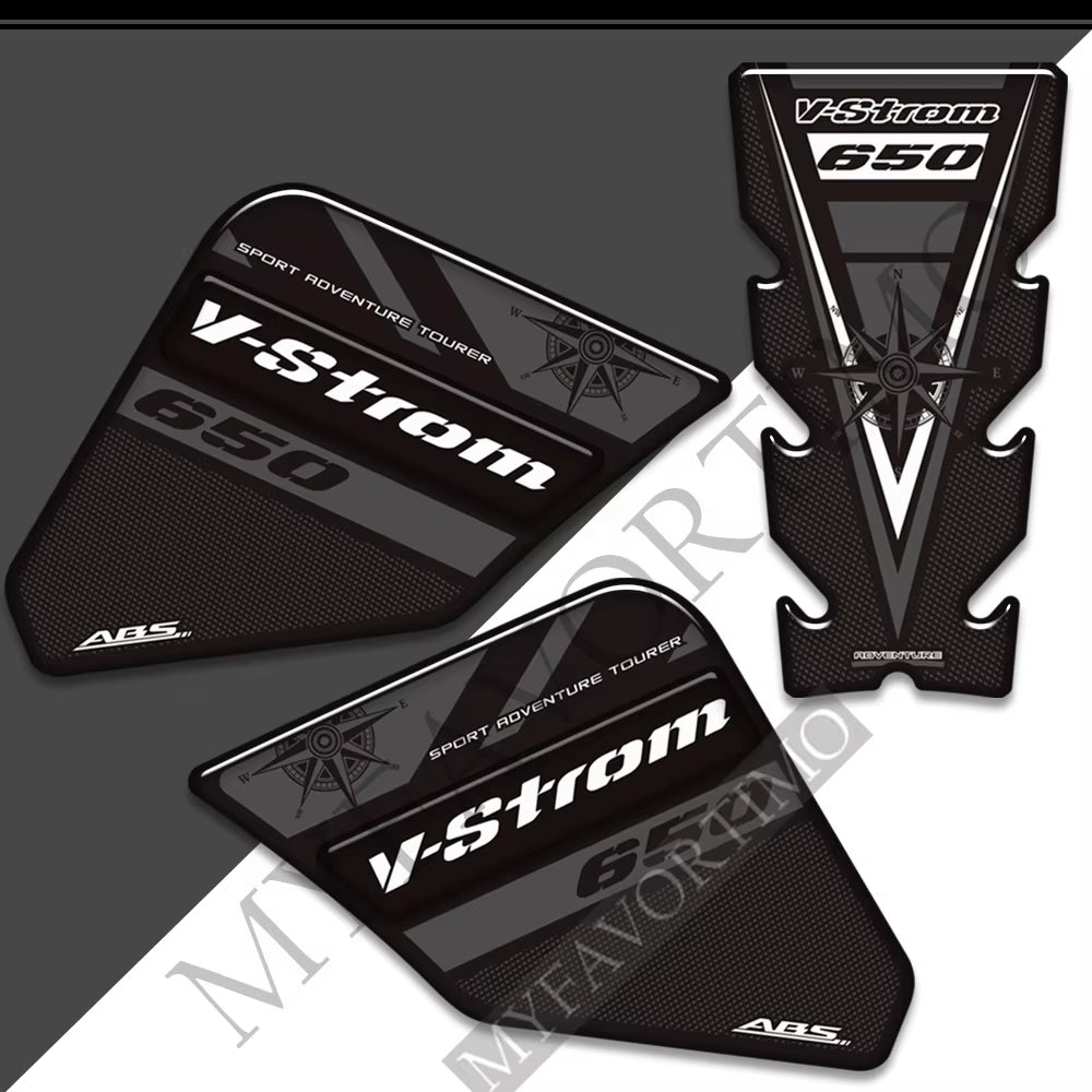 Suzuki V-Strom DL650XT 3D Epoxy Tank Decals Kit 2017-2026 丨 Center and Side Stickers