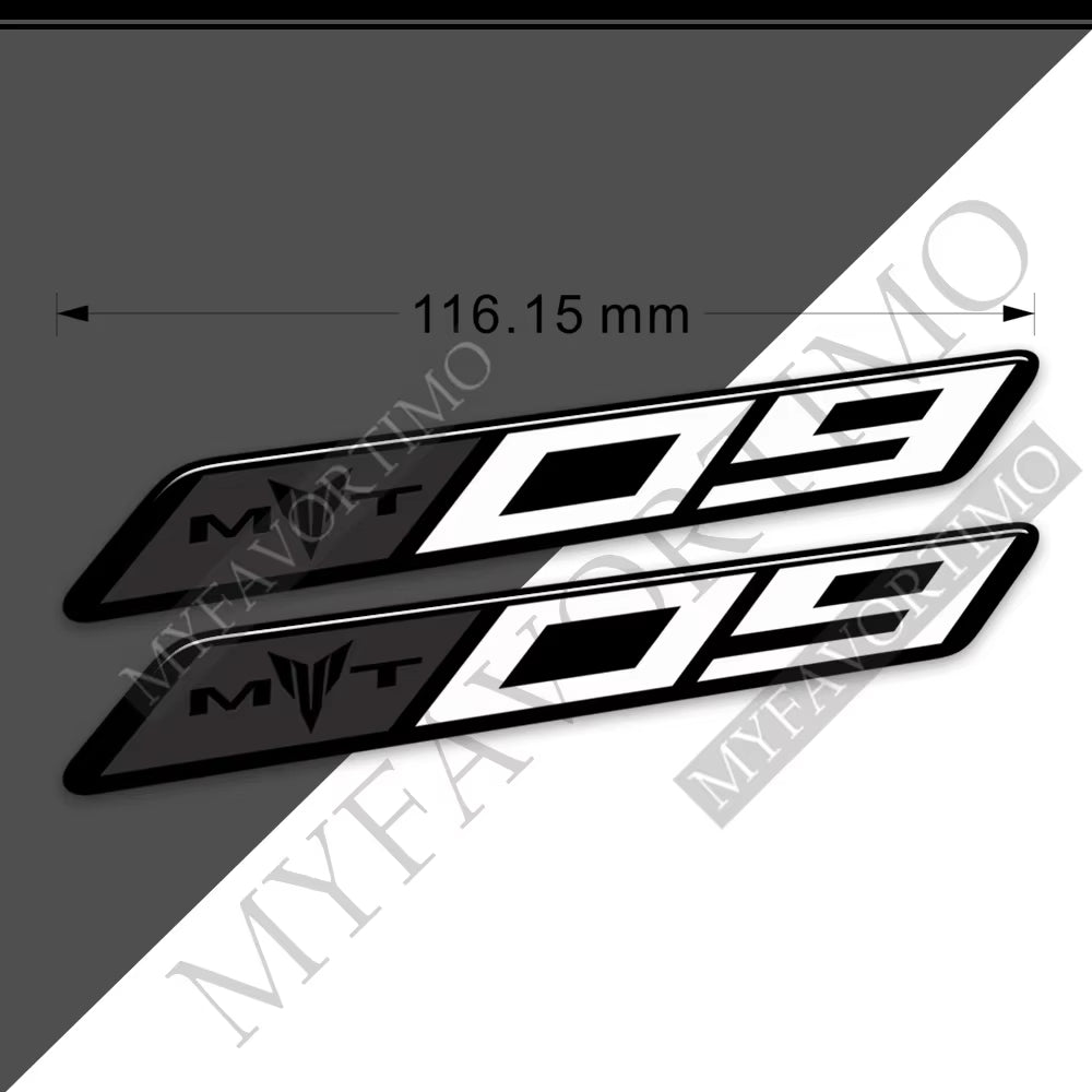 Yamaha MT-09 MT-09 SP FZ-09 3D Epoxy Tank Decals Kit 2021-2022 丨 Fuel Cap and Side Stickers