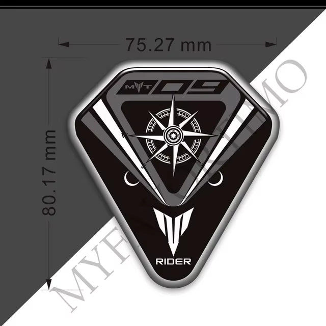 Yamaha MT-09 MT-09 SP FZ-09 3D Epoxy Tank Decals Kit 2021-2022 丨 Fuel Cap and Side Stickers