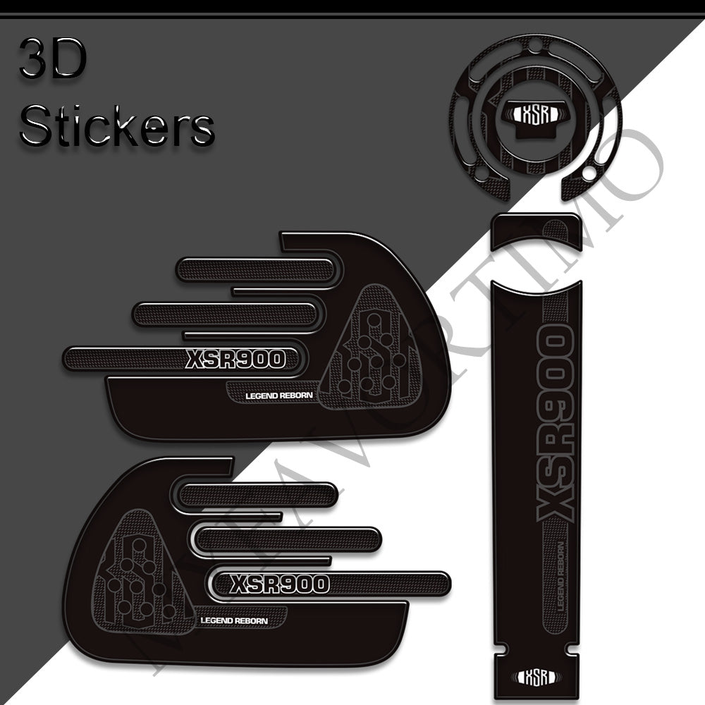 Yamaha XSR900 3D Epoxy Tank Decals Kit 2022+丨 Center Pad and Side Stickers