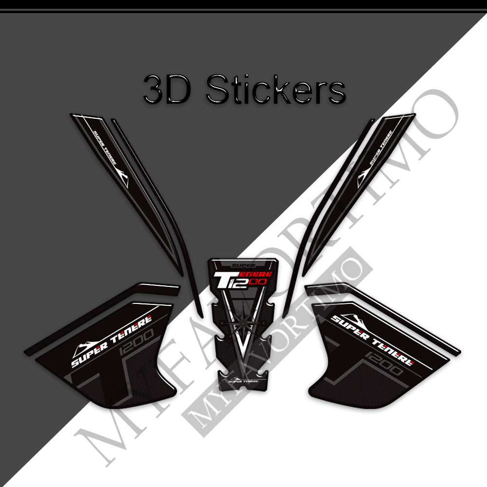 Yamaha XT1200Z Super Ténéré 3D Epoxy Tank Decals Kit 丨 Center and Side Stickers