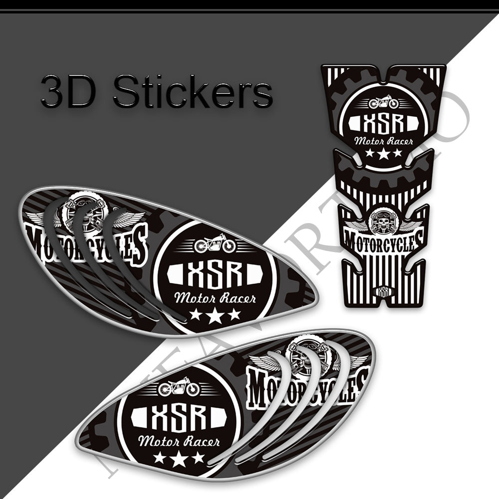 Yamaha XSR900 3D Epoxy Tank Pad Kit 2016-2021 丨 Center and Side Stickers
