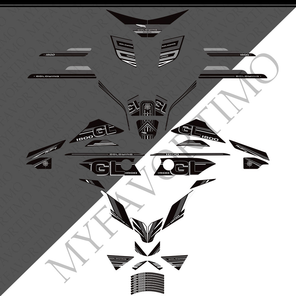 Honda Goldwing GL1800 F6B PVC Decals Kit 2018-2026 丨 Tank and Full Body Stickers