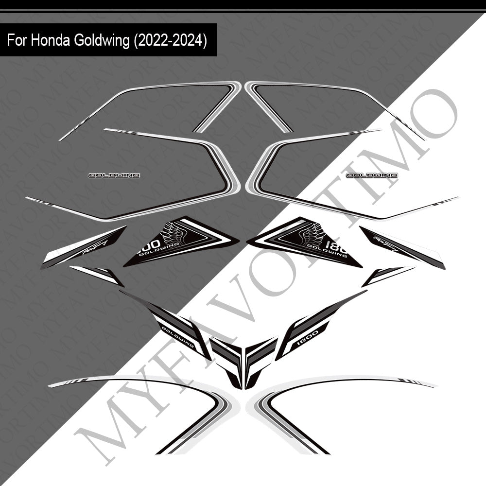 Honda Goldwing GL1800 F6B PVC Decals Kit 2022-2026 丨 Tank and Full Body Stickers