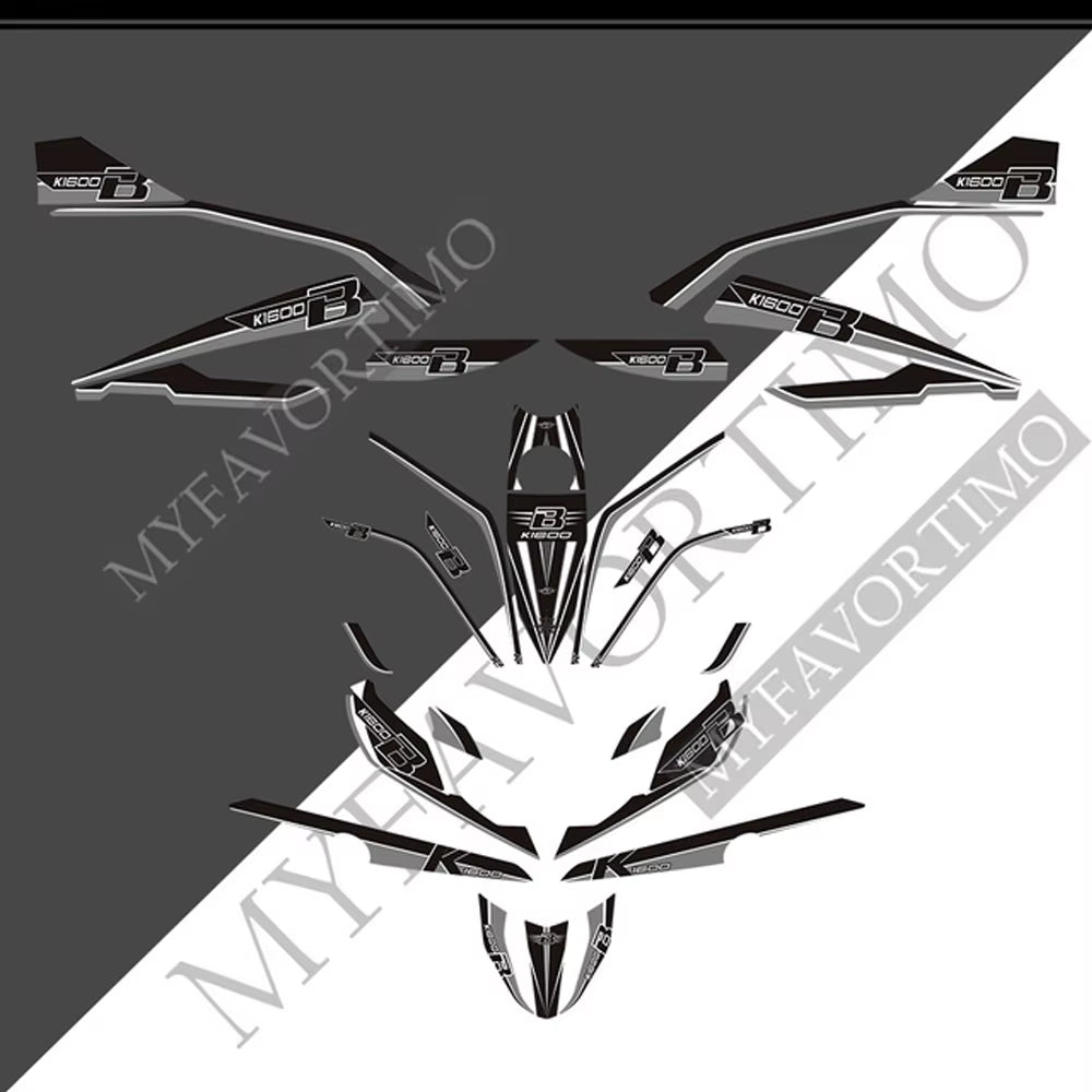 BMW K1600B PVC Full Body Decals Kit 丨 Tank and Luggage Graphics