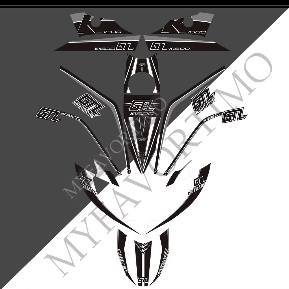 BMW K1600GTL PVC Full Body Decals Kit 丨 Tank and Luggage Graphics