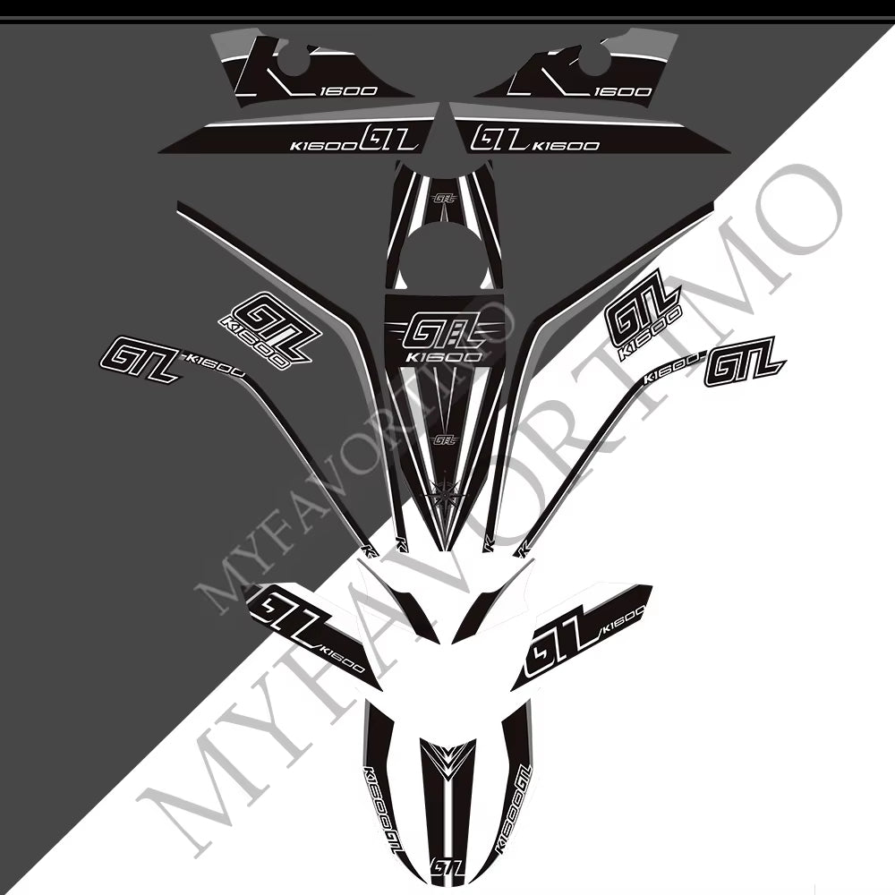 BMW K1600GTL PVC Full Body Decals Kit 丨 Tank and Luggage Graphics