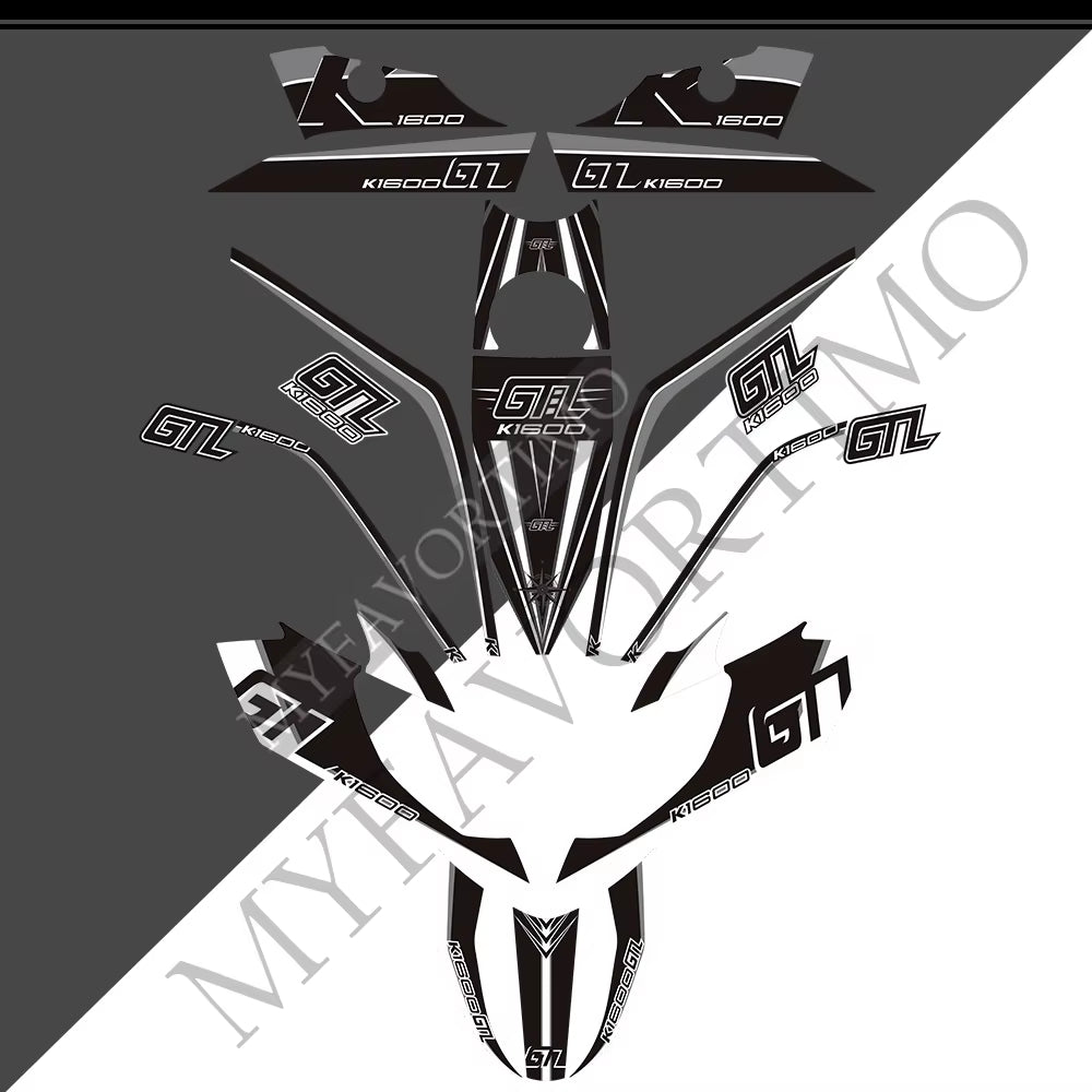 BMW K1600GTL PVC Full Body Decals Kit 丨 Tank and Luggage Graphics