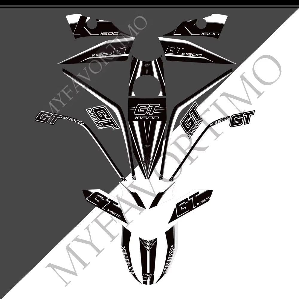 BMW K1600GT PVC Full Body Decals Kit 丨 Tank and Luggage Graphics