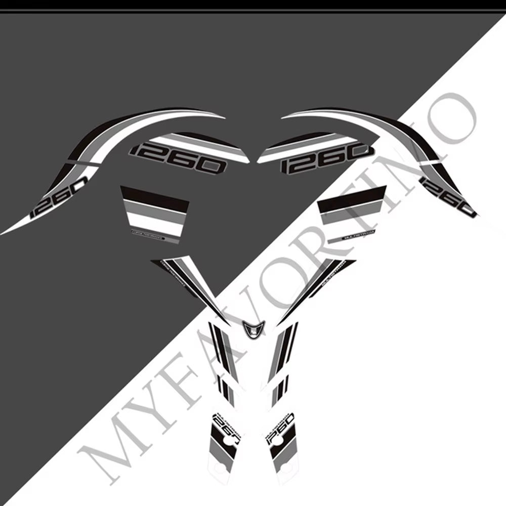 Ducati Multistrada 1260 S PVC Tank Decals Kit 2018-2020 丨 Black and Red