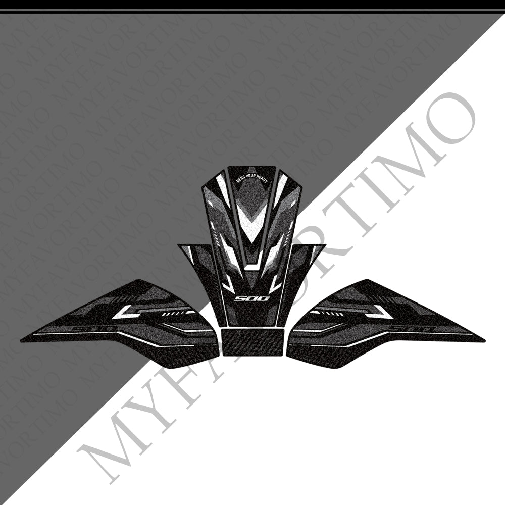 Honda CB500 Hornet CB500F CBR500R Anti-Slip Tank Pad Kit 丨 Center and Side Stickers