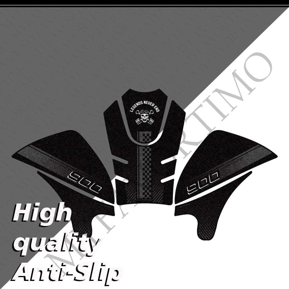 Kawasaki Z900RS Z900RS Cafe SE Anti-Slip Tank Pad Kit 2017-2026 丨 Center and Side Stickers