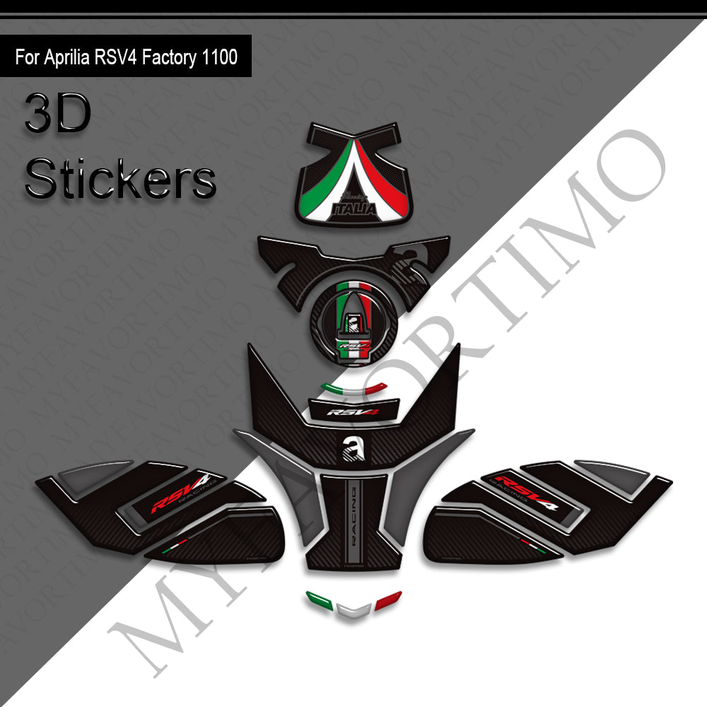 Aprilia RSV4 Factory 1100 Decals Kit | Tank & Nose Stickers