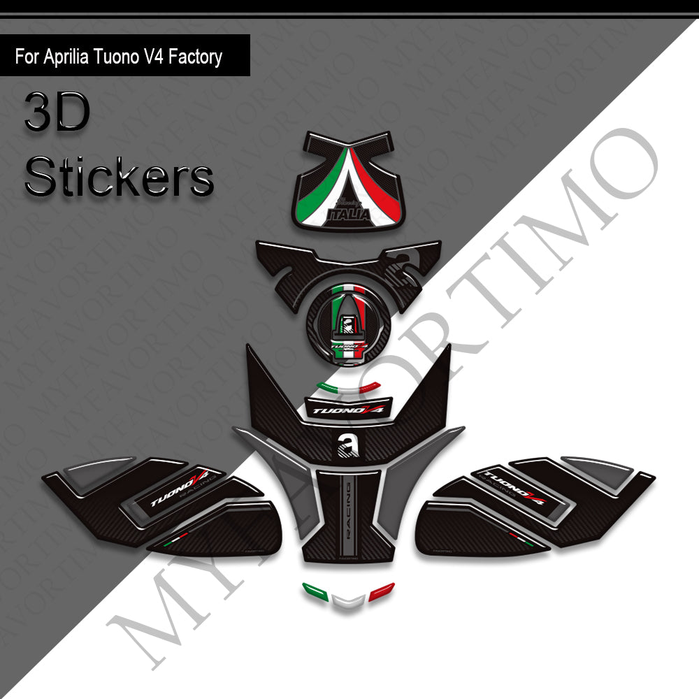 Aprilia Tuono V4 Factory 1100 Decals Kit 2021-2026 丨 Tank Pad and Full Set Stickers