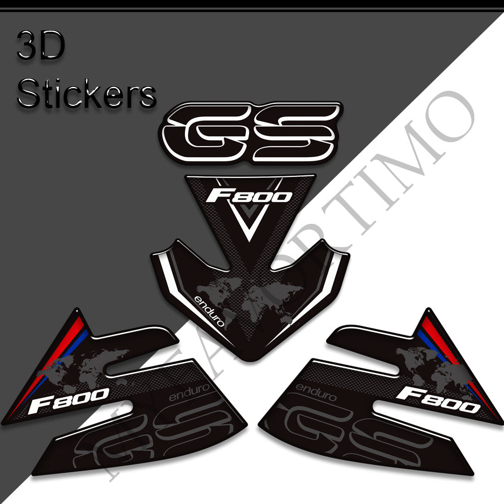 BMW F800GS Tank Decals Kit 丨 Center Pad and Side Stickers
