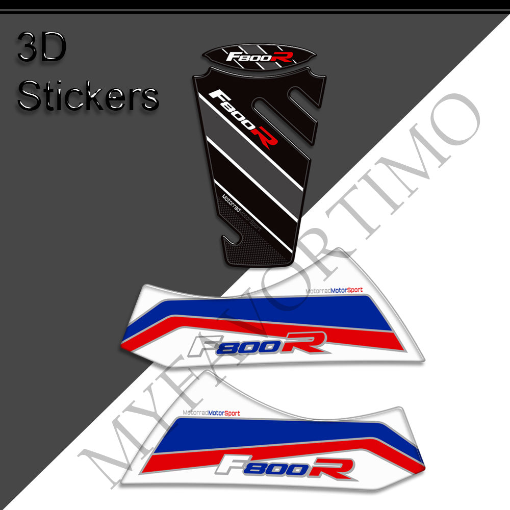 BMW F800R Tank Decals Kit 丨 Center Pad and Side Stickers