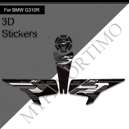 Kit Autocollants BMW G310R 2021-2025 丨 Protection de Réservoir et Autocollants Latéraux