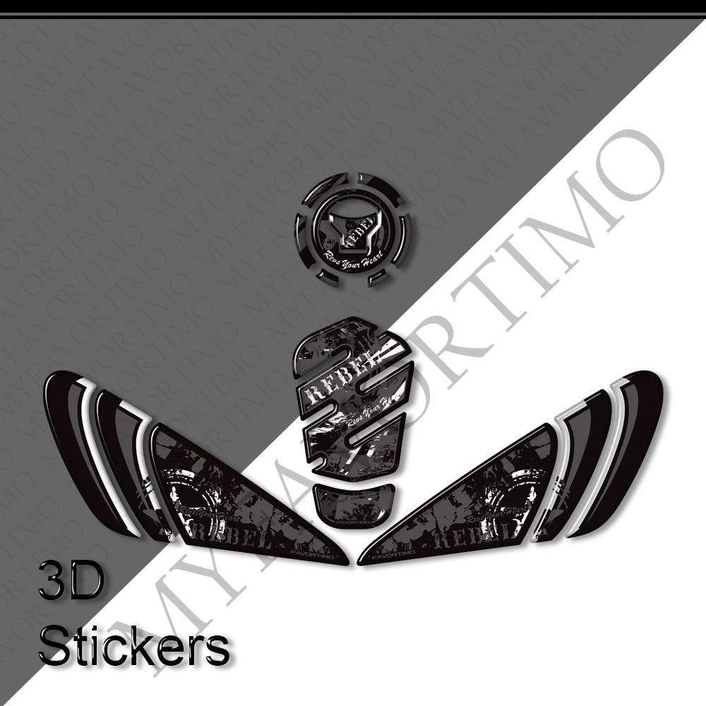 Honda Rebel 250 300 500 Decals Kit 丨 Tank Pad and Full Set Stickers