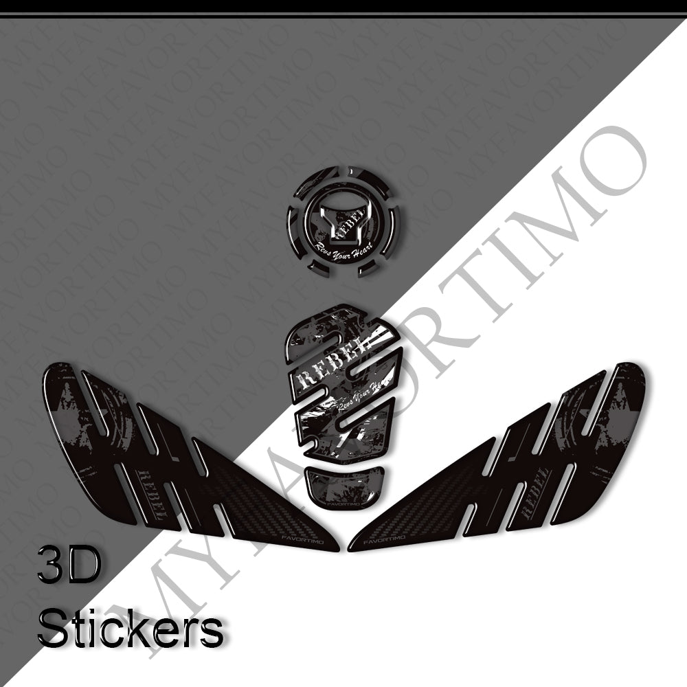 Honda Rebel 250 300 500 Decals Kit 丨 Tank Pad and Full Set Stickers