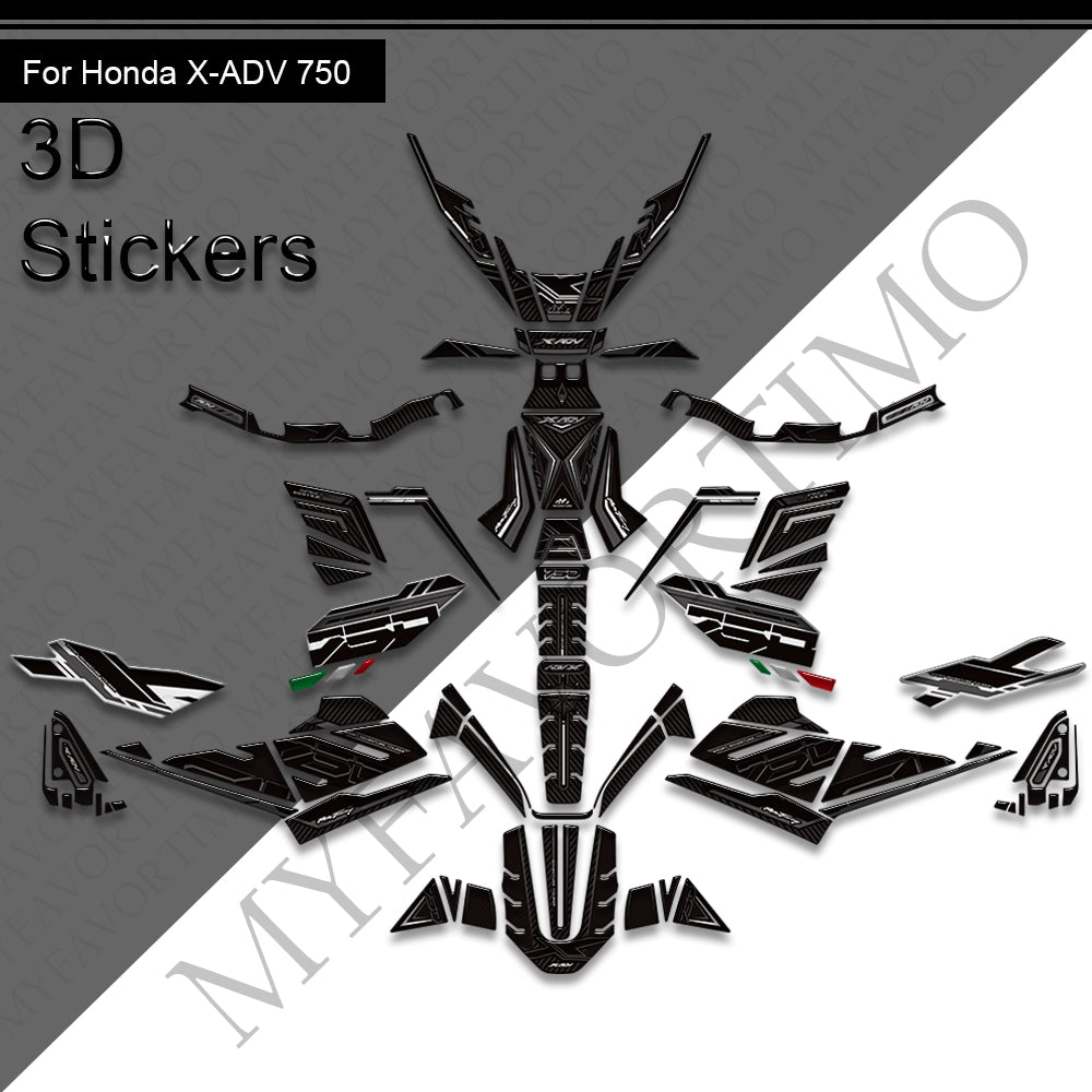 Honda X-ADV 750 Decals Kit 2025 | Body & Handguard Stickers