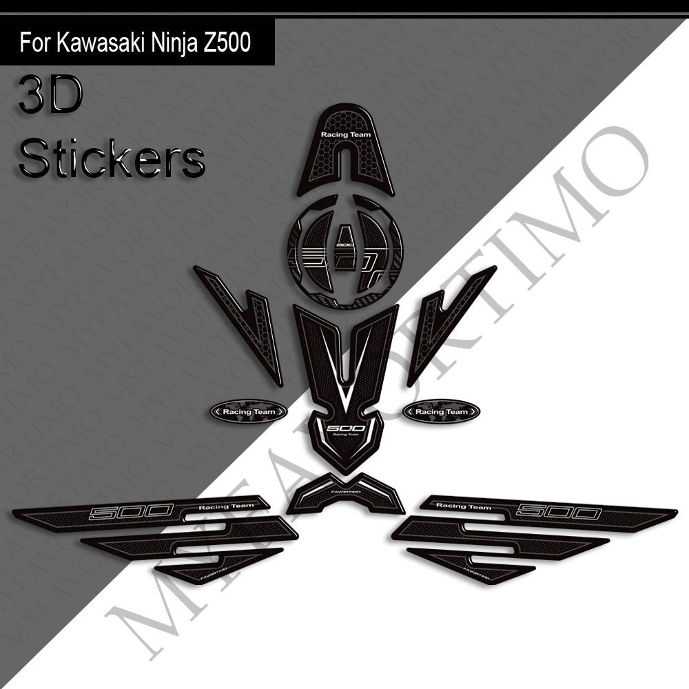 Kawasaki Ninja Z500 Decals Kit 丨 Tank Pad and Side Stickers