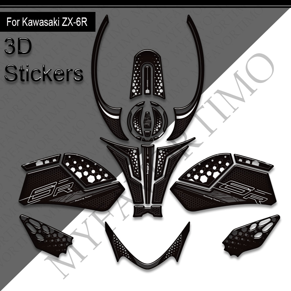 Kawasaki Ninja ZX-6R Decals Kit 2024-2026 丨 Tank Pad and Full Set Stickers
