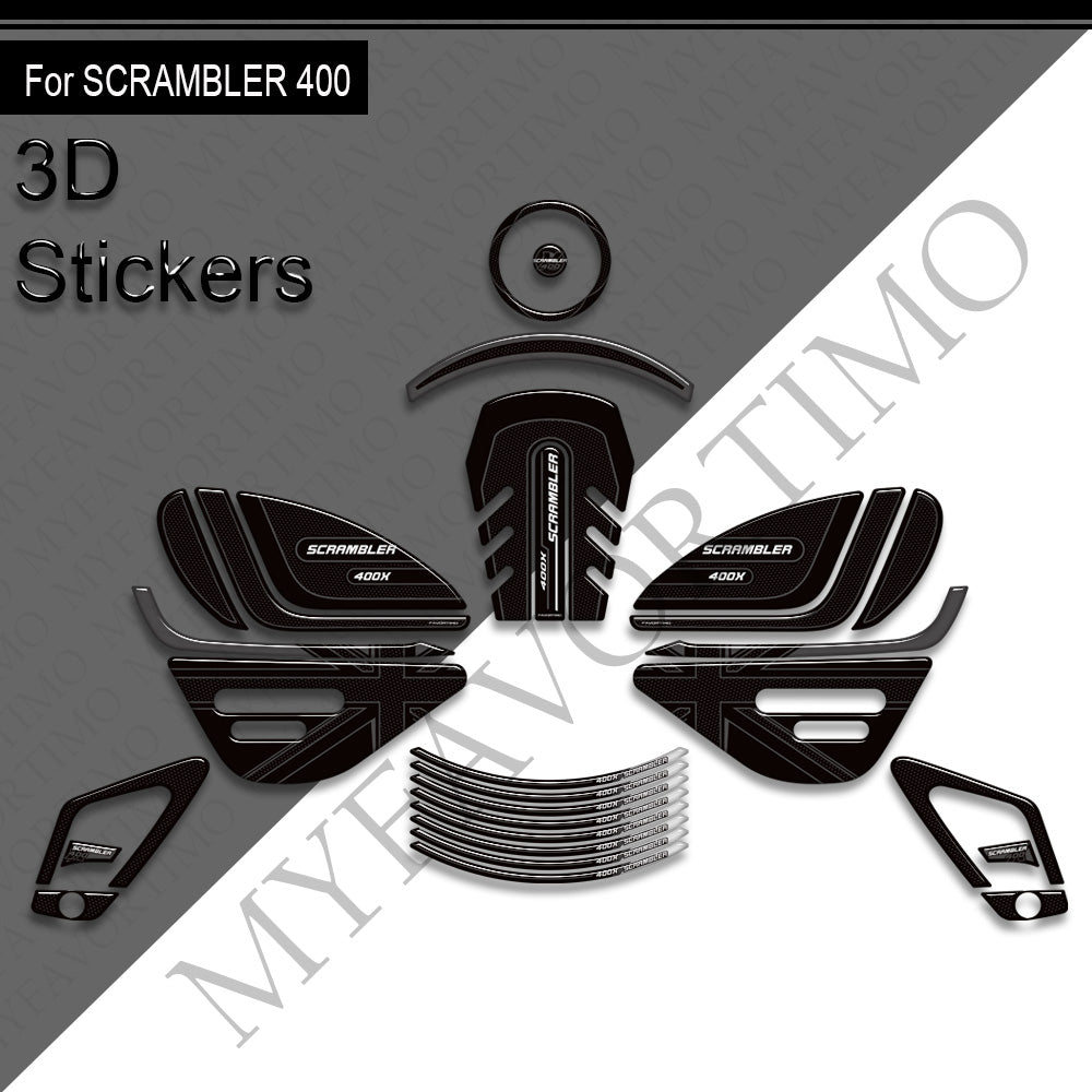 Triumph Scrambler 400X Decals Kit 2024-2025 丨 Tank Pad and Full Body Stickers