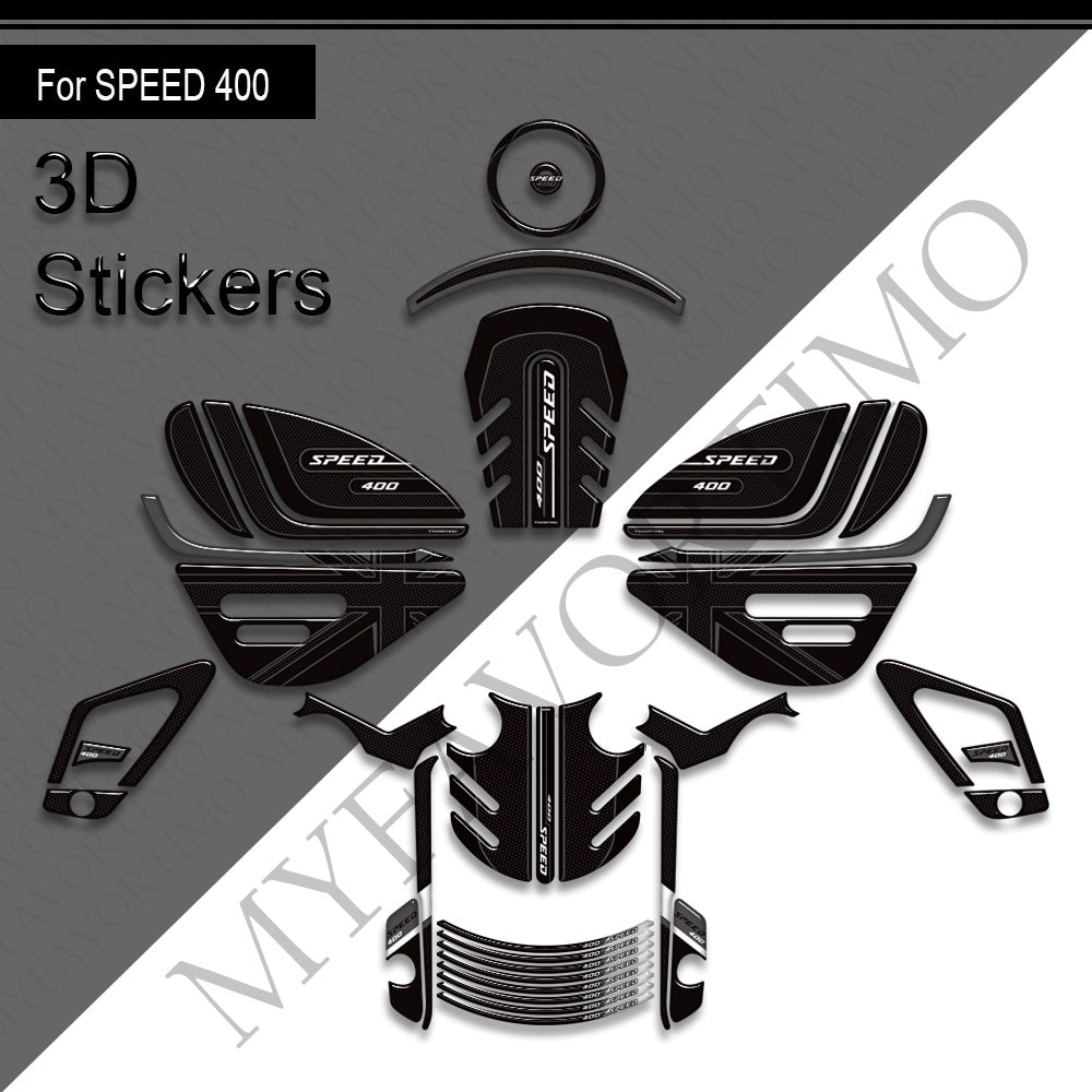 Triumph Speed 400 Decals Kit 2024-2025 丨 Tank Pad and Full Body Stickers