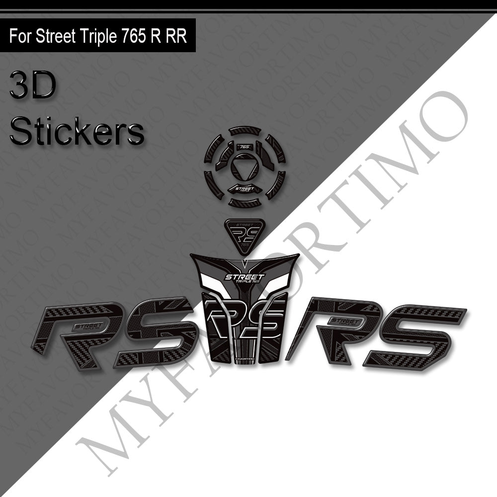 Triumph Street Triple 765 R RS Decals Kit 2023-2024 | Tank Stickers