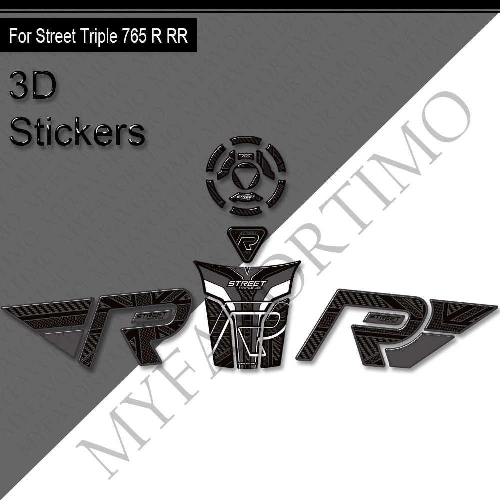 Triumph Street Triple 765 R RS Decals Kit 2023-2024 | Tank Stickers